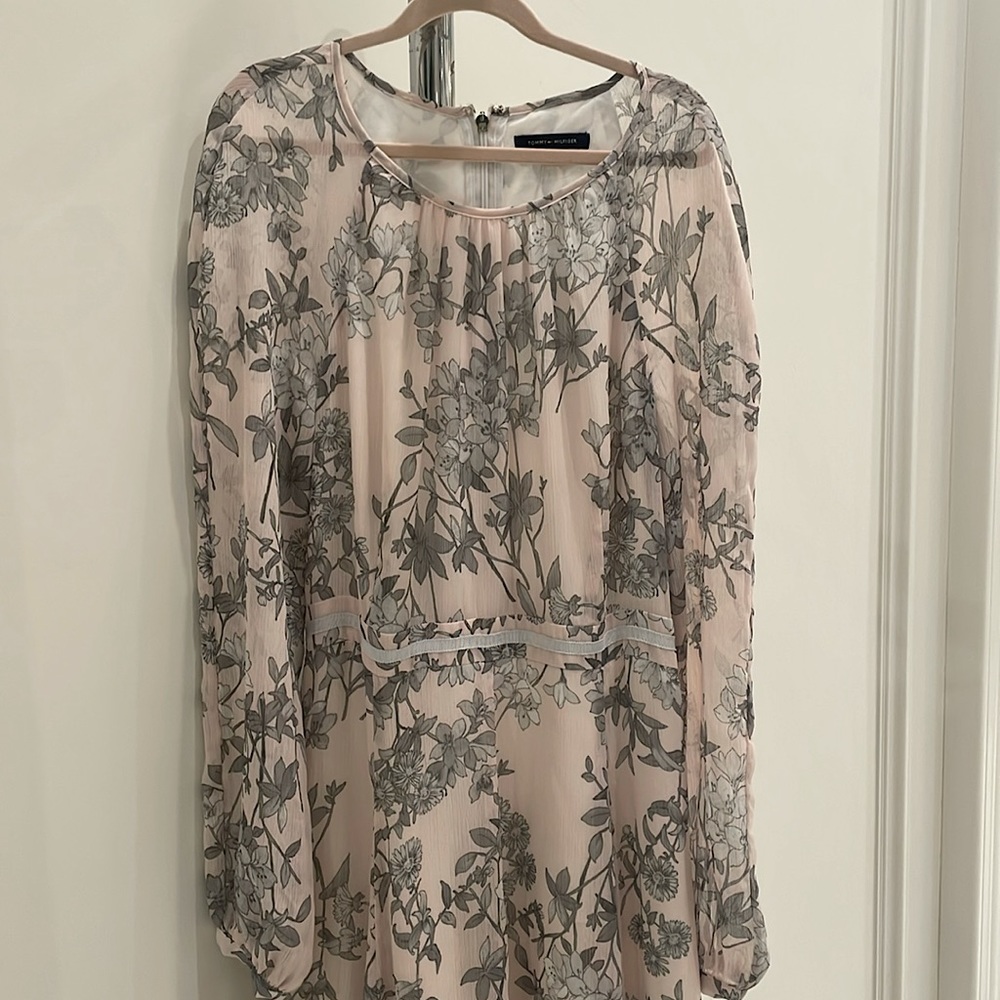 Tommy Hilfiger Pink and grey floral dress 4